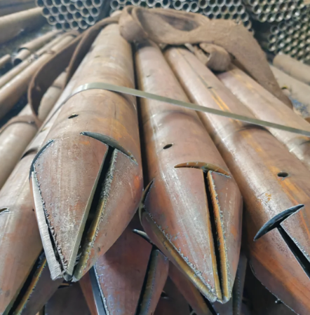 淮南出尖打孔加工无缝注浆钢花管注浆管厂家